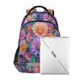 thumbnail image 7 of FORMRS Unisex Backpack Elementary School Travel Bookbag with Reflective Stripes, Light Purple Flowers, 7 of 7