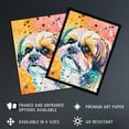 thumbnail image 2 of Artery8 Colourful Shih Tzu Portrait Dog Lover Watercolour Kids Bedroom Nursery Unframed Wall Art Print Poster Home Decor Premium, 2 of 3