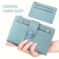 thumbnail image 5 of 1015-New Wallet: Women's Multi-function Slim Short Purse Easter、Mother Gifts, Passport Holder, Travel, Fashionable, Minimalist, Cheap（blue）, 5 of 8