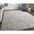 thumbnail image 4 of 5' X 8' Tan Ivory And Blue Geometric Power Loom Distressed Area Rug, 4 of 10