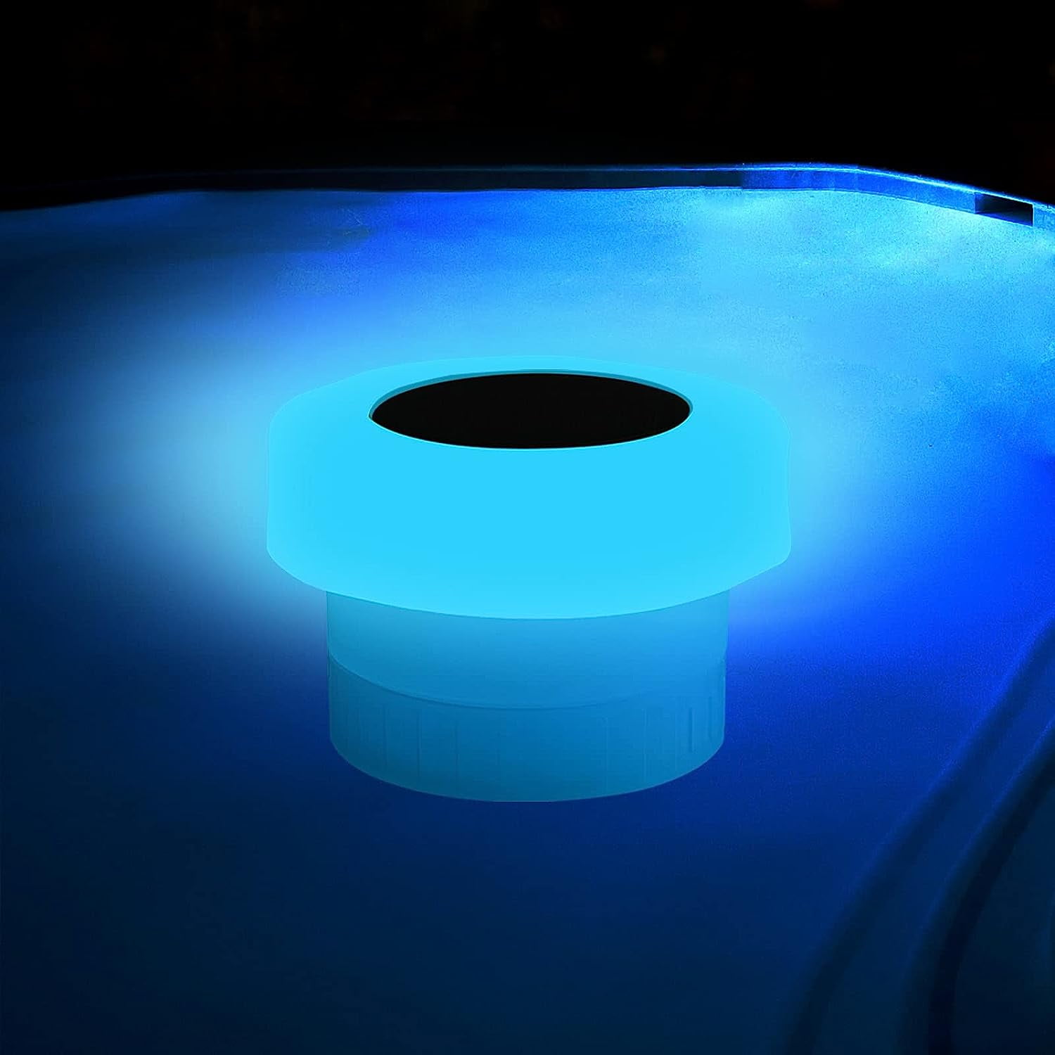 Pool Chlorine Floater, Color Changing Solar Light with Floating