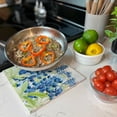 thumbnail image 5 of Thirstystone Blue Floral Decorative Cork Backed Stone Trivet 8" Square, 5 of 6