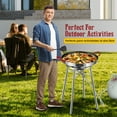 thumbnail image 5 of ARC Nonstick Paella Pan, Stainless Steel Paella Burner and Stand Set, Paella Pan Set with Propane Burner Head, Carry Bag, Wok Spatula, Foldable Brackets Perfect for Stockpot, Wok (21 in-16 Servings), 5 of 5