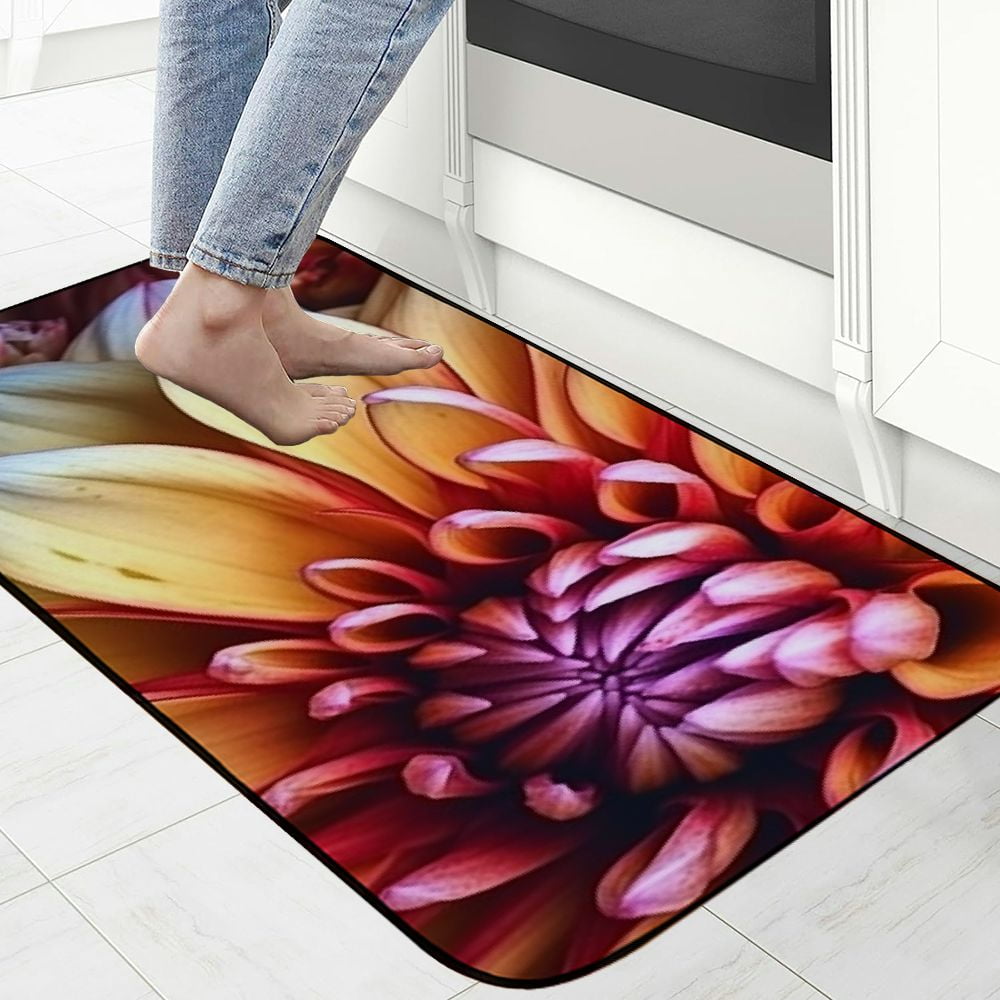 PHYHOO Doormat Floor /Mat - Plant Flower Leaves Nature Leaf Blossom Bloom Decorative Door Mat, Door Mat with Non-Slip Rubber Backing, Easy Cleaning, Traps Dirt, for Entry, Patio, Garage 19.68*47.24 in