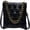 Black, variant on Women Woven Crossbody Bag Purses Soft Leather Shoulder Handbags with 2 Removable Strap