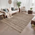 thumbnail image 3 of 9x12 Area Rugs – Soft Non-Slip Low Pile Machine Washable Modern Design Carpet for Living Room Bedroom Dining Room Office Nursery Brown., 3 of 7