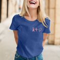 thumbnail image 2 of Hauts pour Femmes T-Shirts Décontractés Col Rond Imprimé Graphique Manches Courtes Coupe Ample Été Hauts Adolescents, 2 of 5