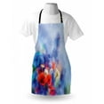 thumbnail image 3 of Flower Apron Hazy Paint of Nature Elements Botanic Floral Motives Artisan Depition of Natural Life, Unisex Kitchen Bib Apron with Adjustable Neck for Cooking Baking Gardening, Red Blue, by Ambesonne, 3 of 3