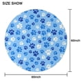 thumbnail image 6 of Blue Dog Paw Footprint Round Tablecloth 60"x60",Wrinkle Wipeable Table Cloth for Kitchen Dining Room Picnic Patio Party, 6 of 6