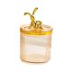 thumbnail image 4 of Soporte para almohadillas de maquillaje, organizador de cosméticos, decoración con tapa, contenedor multifuncional Amarillo jinwen Estuche de almacenamiento para almohadillas de maquillaje, 4 of 5