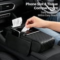 thumbnail image 3 of Multifunctional Car Armrest Cushion,5-in-1 Car Center Console Cover with Cup Holder, Phone Storage, Car Armrest Storage Box for Sedans, Car Accessories Interior Organizers, 3 of 7