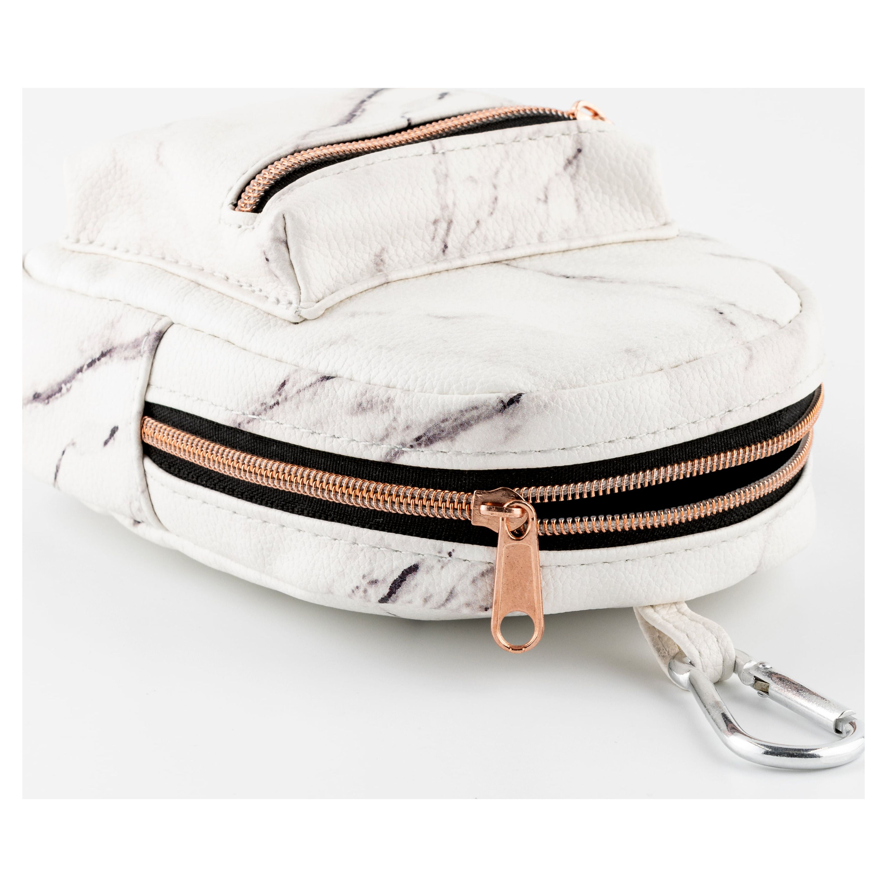 Pink Marble Mini Backpack Keychain