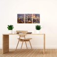 thumbnail image 2 of City Canvas Wall Art Seattle Skyline at Sunset Pictures Cityscape Painting Home Office Decor Posters and Prints 3 Panels Gallery-wrapped Artwork Ready to Hang for Living Room Decor, 2 of 6