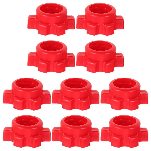 OFFIGAM 10Pcs Red Spinlock Dumbbell Collars Compact Weight Clips for Travel and Outdoor Use