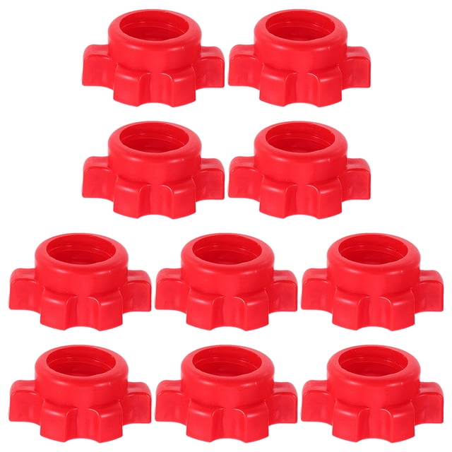 ETHZZLE 10 Pcs Colliers de Verrouillage pour Haltères Rouges au Design Compact pour Voyage et Usage Extérieur