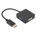 thumbnail image 2 of Ficarrico 3 en 1 DP DisplayPort macho a VGA DVI HDMI hembra Cable adaptador convertidor para PC, 2 of 8