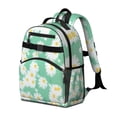 thumbnail image 2 of Green Daisy Flower Yellow Centers Pattern Backpack for School,Cute School Bag,Schoolbag with Adjustable Shoulder Straps & Padded Back,15.25"x11.5"x5.25", 2 of 5