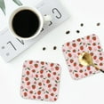 thumbnail image 4 of Kdxio Floral Strawberr Funny Coasters,4 Pcs Leather Coasters,Housewarming Gifts,Protect Furniture from Water Marks Scratch and Damage, 4 of 8