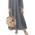 thumbnail image 4 of DYMADE Women Plus Size Lace Velvet Sweater Casual Long Length Dress, 4 of 4
