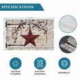 thumbnail image 6 of Texas Star Vintage Placemats Set of 4, Red Retro Berry Beige Wooden Placemats for Dining Table, Place Mats for Kitchen Tabletop, Waterproof Wipeable Dining Table Mats Set, 6 of 9