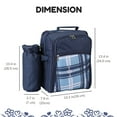 thumbnail image 7 of Travel Picnic Backpack For 2 Person (Blue) Wine Picnic Basket Bag With Plates, Flatware Cutlery, Glass Set, Insulated Compartment, Detachable Bottle Wine Holder, 7 of 7