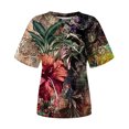 thumbnail image 6 of Gaecuw Shirts for Women Tops Blouses Short Sleeve T Shirts Regular Fit Pullover Tees T-Shirts Floral Print Tops Crew Neck Blouses Casual T Shirts Durable Soft Lightweight Breathable Tees Tops, 6 of 6
