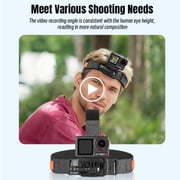 Magnetic Head Strap Mount for DJI, GoPro, Insta360 – Comfortable Adjustable Forehead POV Strap with Quick-Release Adapter & Bonus Magnetic Plate