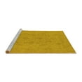thumbnail image 2 of Ahgly Company Machine Washable Indoor Square Oriental Yellow Traditional Area Rugs, 6' Square, 2 of 4