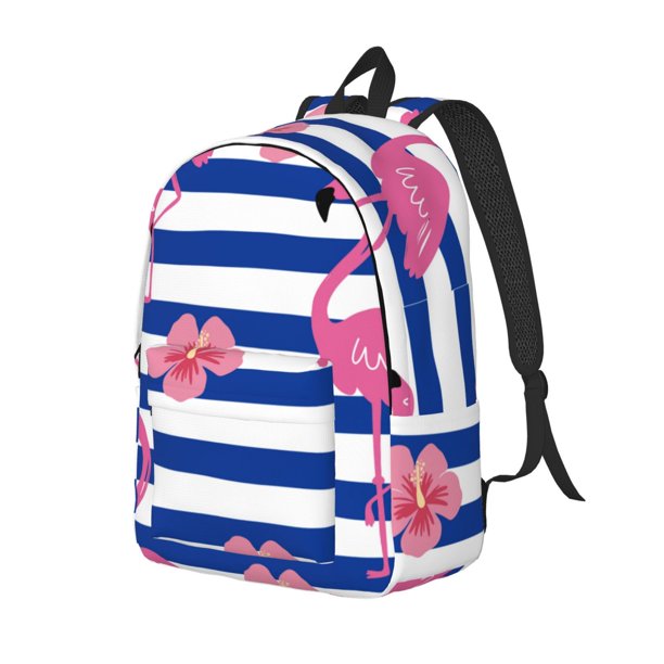 Easygdp Flamingo Mochila de Lona Resistente para Laptop, Compatible con Laptops de 15 a 17 pulgadas, Ideal para Escuela, Trabajo y Viajes-Medium