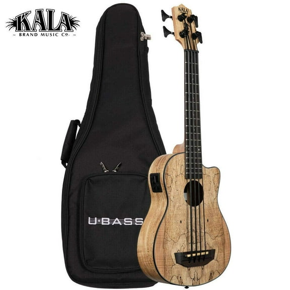 Kala U-BASS SCOUT Cutaway Mahogany Acoustic Electric Bass Ukulele w/Padded Bag