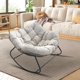 thumbnail image 1 of Mecedora Cómodo Sofá Suave Cojín Grueso Para Interior Exterior Balcón Beige, 1 of 8