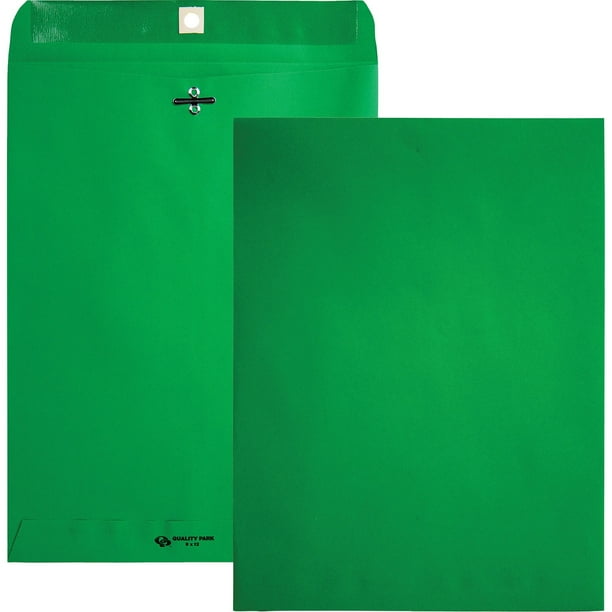 Quality Park, QUA38735, Brightly Colored 9x12 Clasp Envelopes, 10