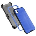 thumbnail image 5 of iPhone X Case, Mignova Belt Swivel Clip Full Body Protective Rugged Plastic Heavy Duty Armor Holster Defender Hybrid Case Cover with Kickstand for Apple iPhone X (Blue), 5 of 5