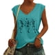 thumbnail image 2 of Camiseta sin mangas con cuello en V y estampado informal a la moda para mujer Pompotops lopia1000019, 2 of 4