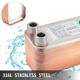 thumbnail image 4 of Brazed Plate Heat Exchanger 316L 3x7.5 Inch 30 Plates 3/4 MPT B12-30 for Beer Wort Chiller and Hydronic Heating, 4 of 6