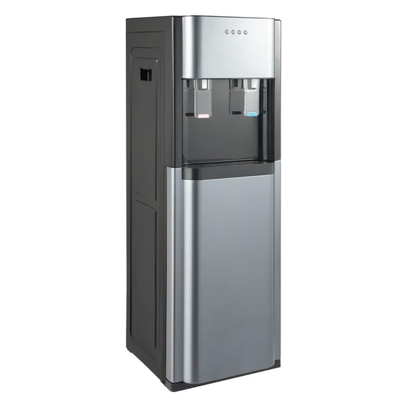 Bottom Loading Water Dispenser for 5 Gallon Bottles, Hot & Cold, Freestanding Water Cooler Dispenser with Safety Features for Home & Office, Dark Gray
