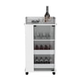thumbnail image 6 of Depot EShop Lansing Engineered Wood Bar Cart with 2-Side Shelves in White, 6 of 7
