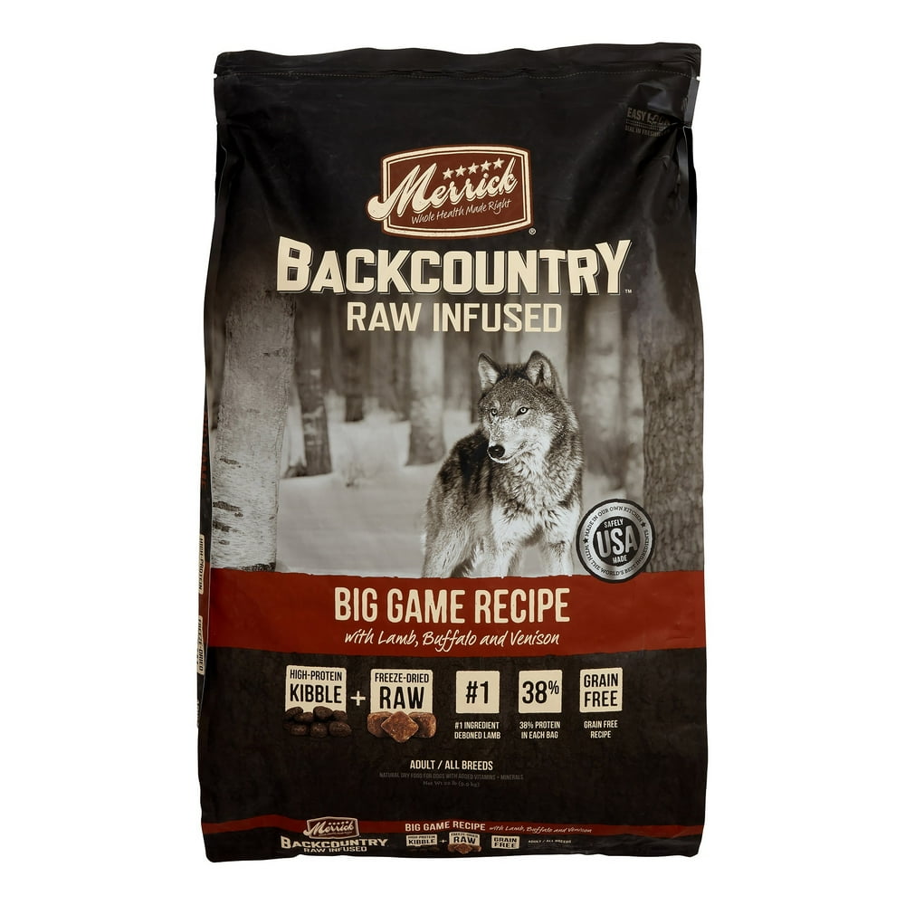 Merrick Backcountry GrainFree Raw Infused Big Game Recipe Dry Dog Food