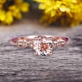 thumbnail image 5 of 1.50 Carat 6mm Round Cut Brilliant Pink Morganite Engagement Ring On 10k Rose Gold Stunning Milgrain, 5 of 5