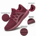 thumbnail image 4 of YHOON Women Walking Shoes Comfortable Breathable Mesh Tennis Slip on Sneakers Red Size 11, 4 of 5
