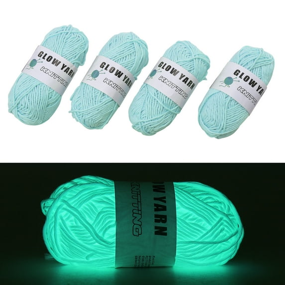 Knitting Yarn Glowing Wool Soft 50m/roll 4 Rolls Novel Functional DIY Sewing Supplies Luminous