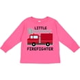 thumbnail image 3 of Inktastic Red Fire Little Firefighter Boys or Girls Long Sleeve Toddler T-Shirt, 3 of 5