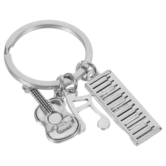 Masteelf Guitar Keychain Charms Music Lover Metal Keychain Music Themed Keychain For Music Festival Keychain Portable Zinc Alloy Bag Purse Keychain Music Ornaments