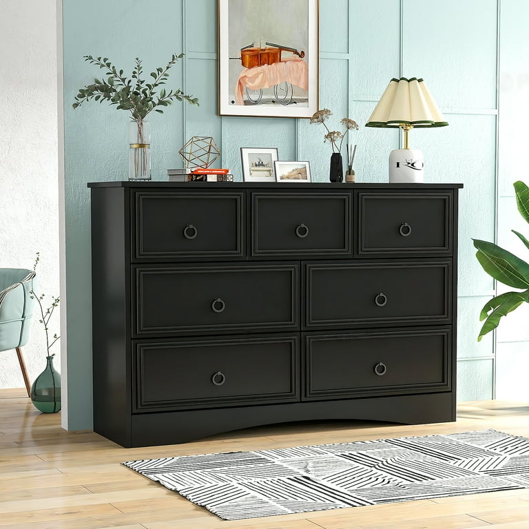 7 drawer black dresser for bedroom Miranda - 7-Drawer Dresser