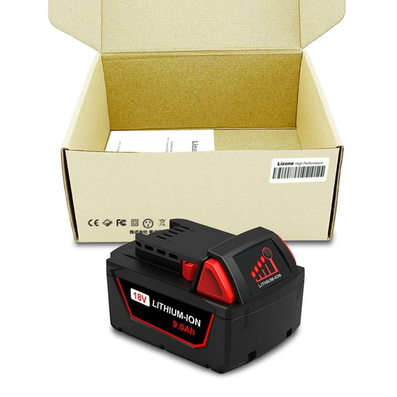18V 9.0Ah 48-11-1890 18V High Output Lithium Battery Replacement for Milwaukee 18V M18 Battery 9.0Ah 8.0Ah 6.0Ah 5.0Ah 4.0Ah 48-11-1880 48-11-1865 48-11-1860 48-11-1862