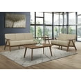 thumbnail image 3 of Lexicon 1138BR-3 Damala Collection Retro Inspired 3 Seat Sofa Couch, Brown, 3 of 5