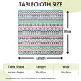 thumbnail image 2 of Stretch Elastic Hem Square Tablecloth 34x34 Inch, Boho Floral Design for Card Tables and Outdoor Use, 2 of 6