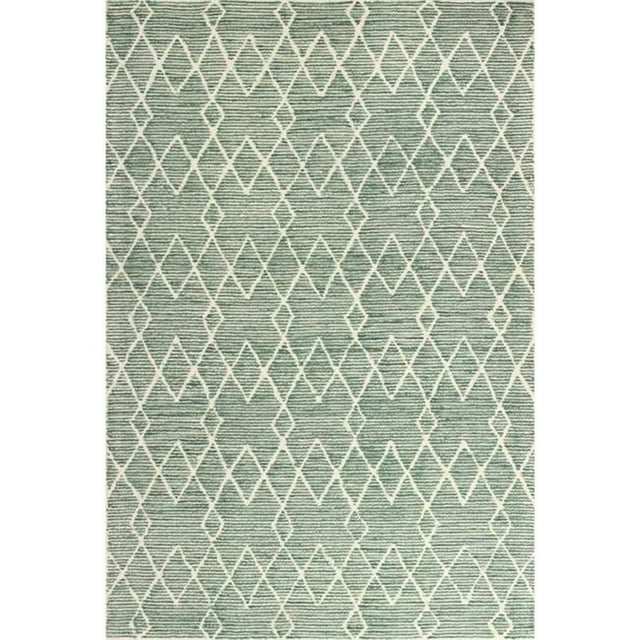 Bashian R120-SAG-76X96-CL154 7 ft. 6 in. x 9 ft. 6 in. Venezia Collection Contemporary 100 Percent Wool Hand Tufted Area Rug, Sage