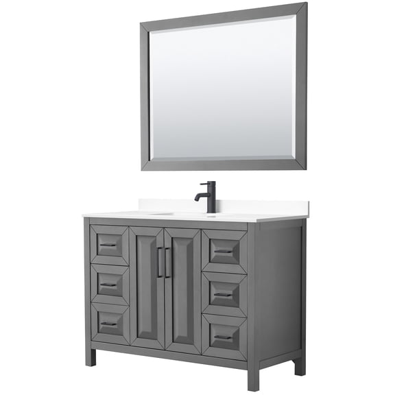Wyndham Collection Wcv252548s-Vca-M46 Daria 48" Free Standing Single Basin Vanity Set -