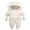 Beige, variant on Otqutp Toddler Baby Winter Snowsuit Toddler Quilted Fleece Lined Bodysuit with Removable Mittens Unisex Outerwear Coveralls